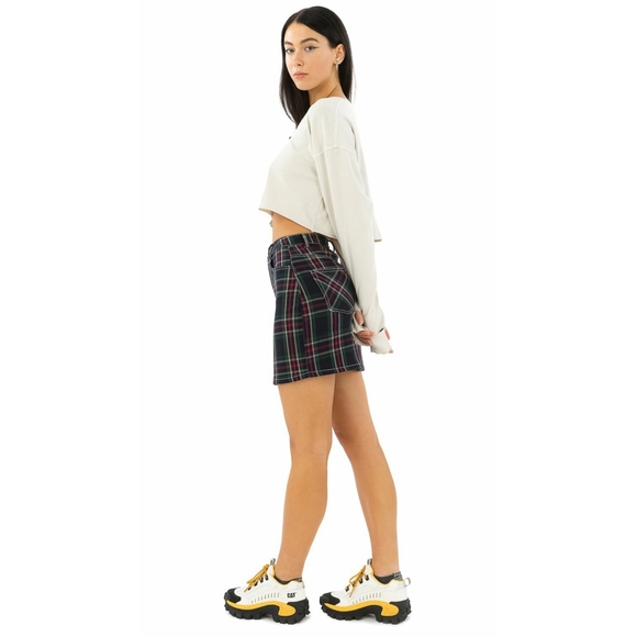 NWT HONEY SUCKLE | PLAID GREEN freaky friday SKIRT - Picture 2 of 6